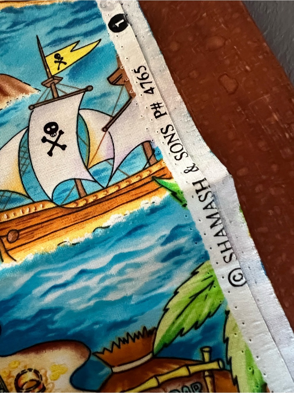 Fabric Pirate Frogs Kids Sewing Projects Clothing 2 Yards - Picture 4 of 5